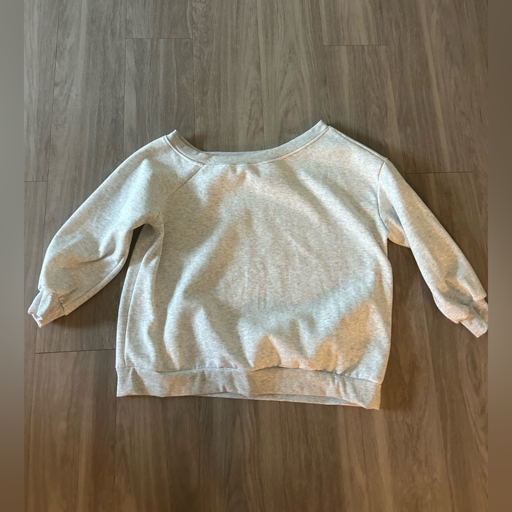 SHEIN Light Gray Off-the-Shoulder Sweater